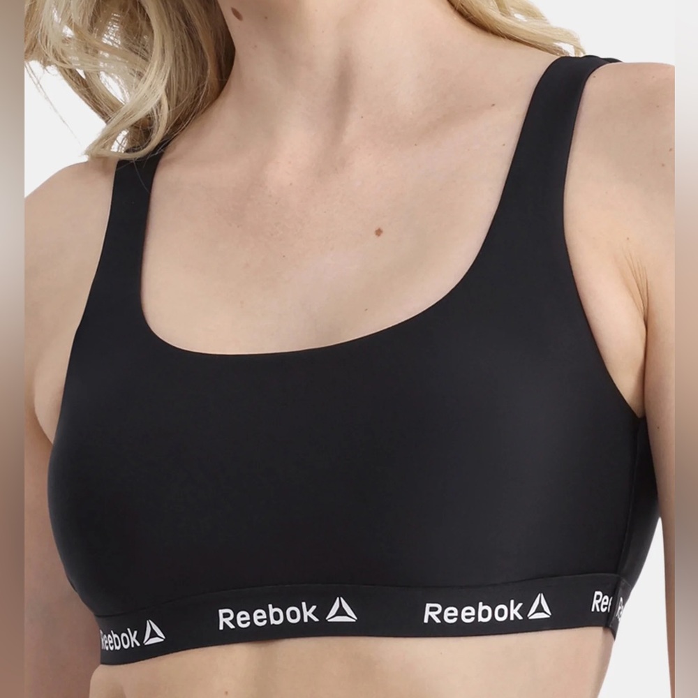 Reebok Women's Logo Bralette Swim Top
